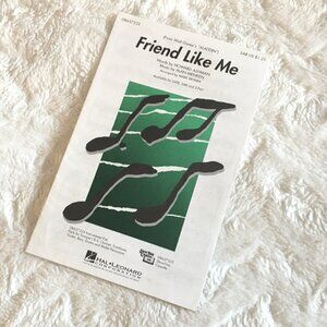 5/$25 Disney 'Friend Like Me' Disney Film Hit Vocal Arrangement Music Sheets